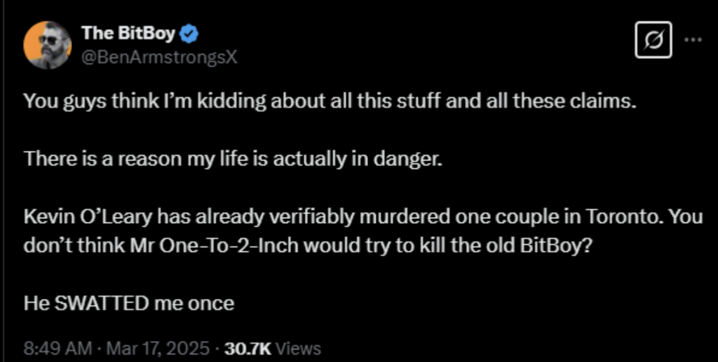 Kevin O’Leary Wins $2.8 Million Defamation Judgment Against BitBoy Crypto